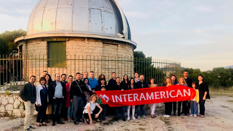 Οι εργαζόμενοι της Interamerican στο Αστεροσκοπείο Αθηνών
