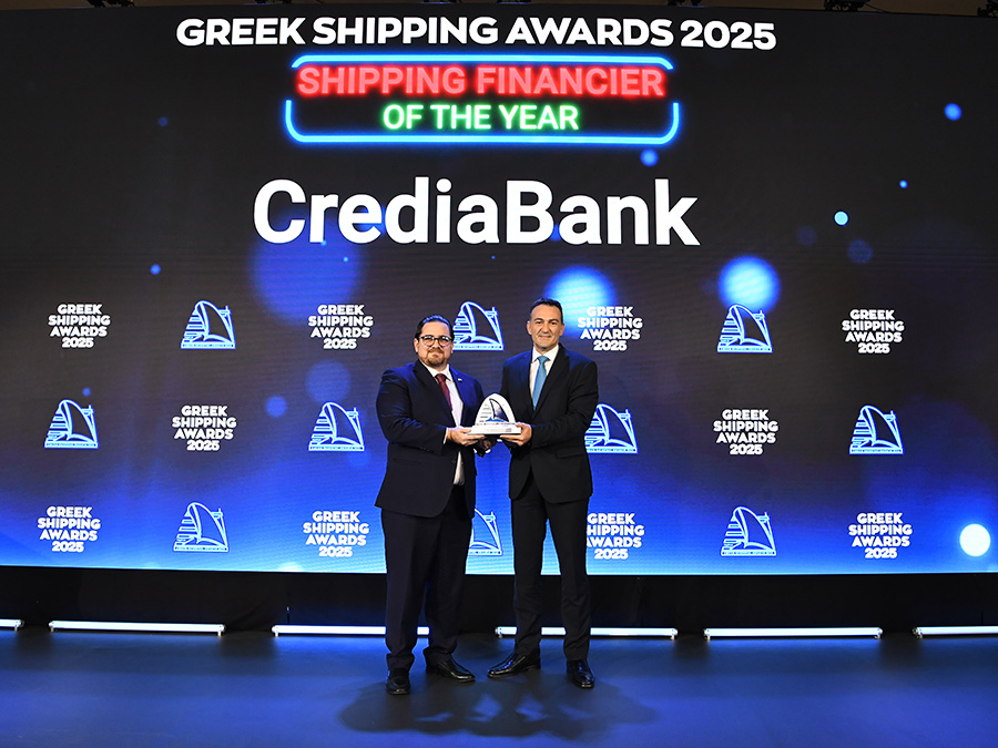 Η CrediaBank “Shipping Financier of the Year” στα Lloyd’s List Greek Shipping Awards
