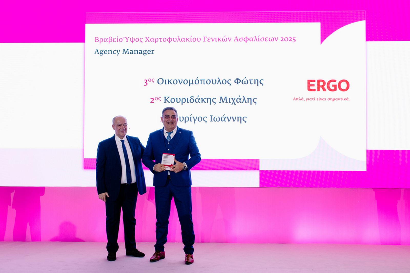 ERGO Ασφαλιστική: Παρουσίαση στρατηγικής και βραβεύσεις συνεργατών σε δύο εκδηλώσεις για τα δίκτυα πωλήσεων